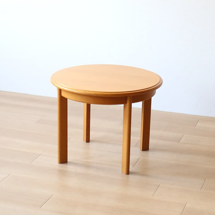 ヴィンテージ 天童木工 ラウンドテーブル 丸 サイドテーブル オーク材