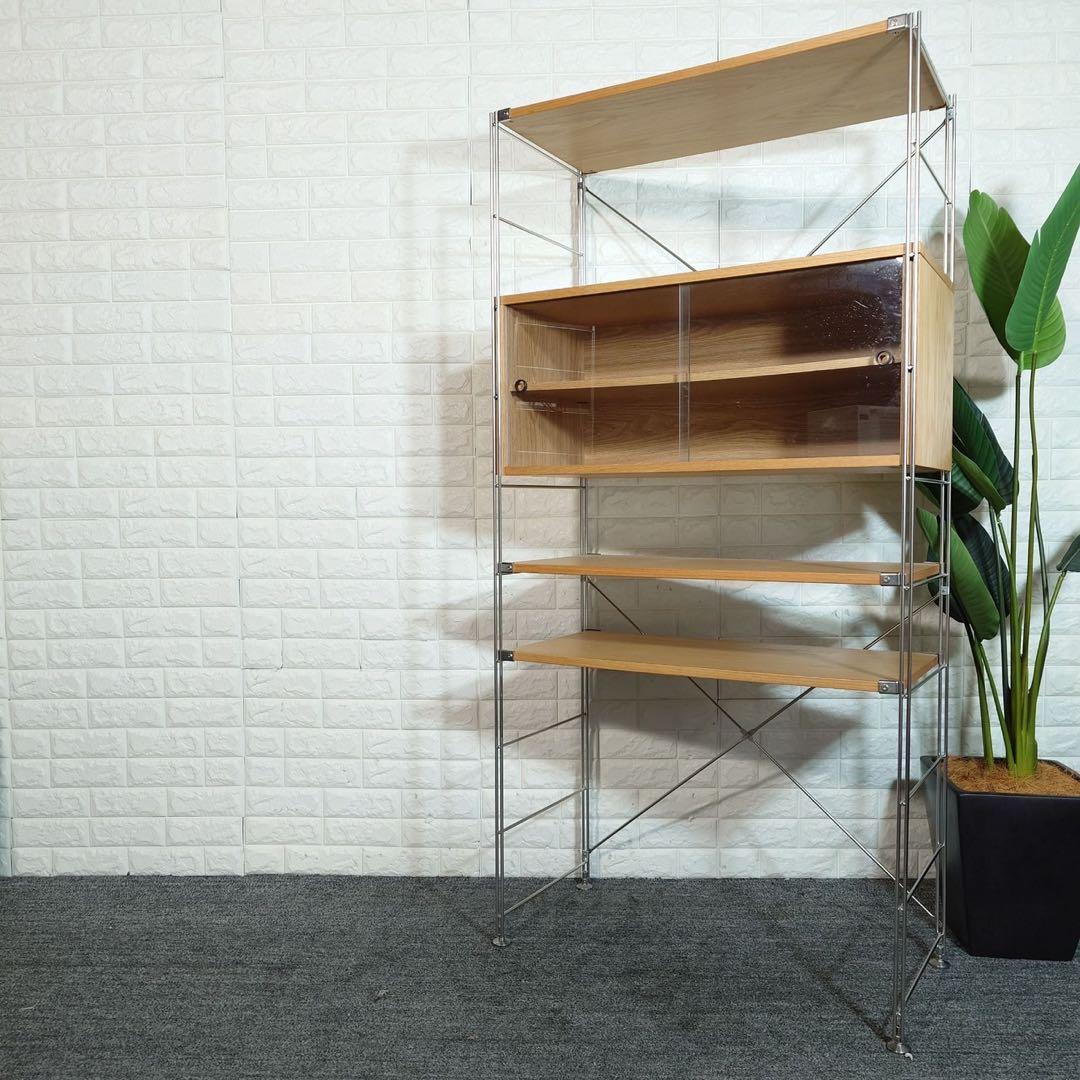 無印良品 ステンレスユニットシェルフ カップボードセット 収納棚 家具 C166