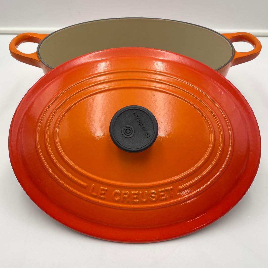 LE CREUSET ココット　オーバル　 オレンジ　25cm 両手鍋