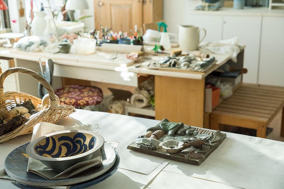 リサラーソン ミラー 陶板 北欧雑貨 検/イデー ウェグナー チーク チェア