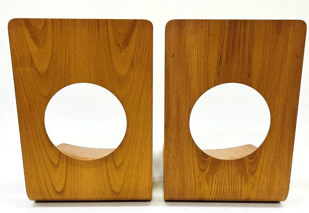 Tendo 天童木工 座椅子 2脚セット 藤森健次 曲げ木 ケヤキ板目 曲木⑮