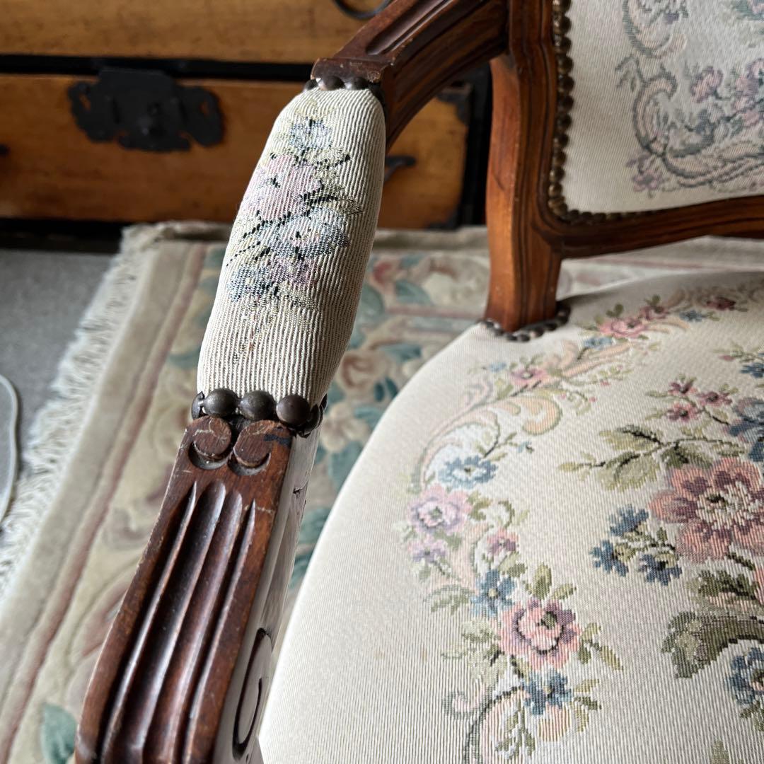 ③バラ売り不可　①〜④セット販売のみ　ロココ調 ゴブラン織り 猫脚　応接セット