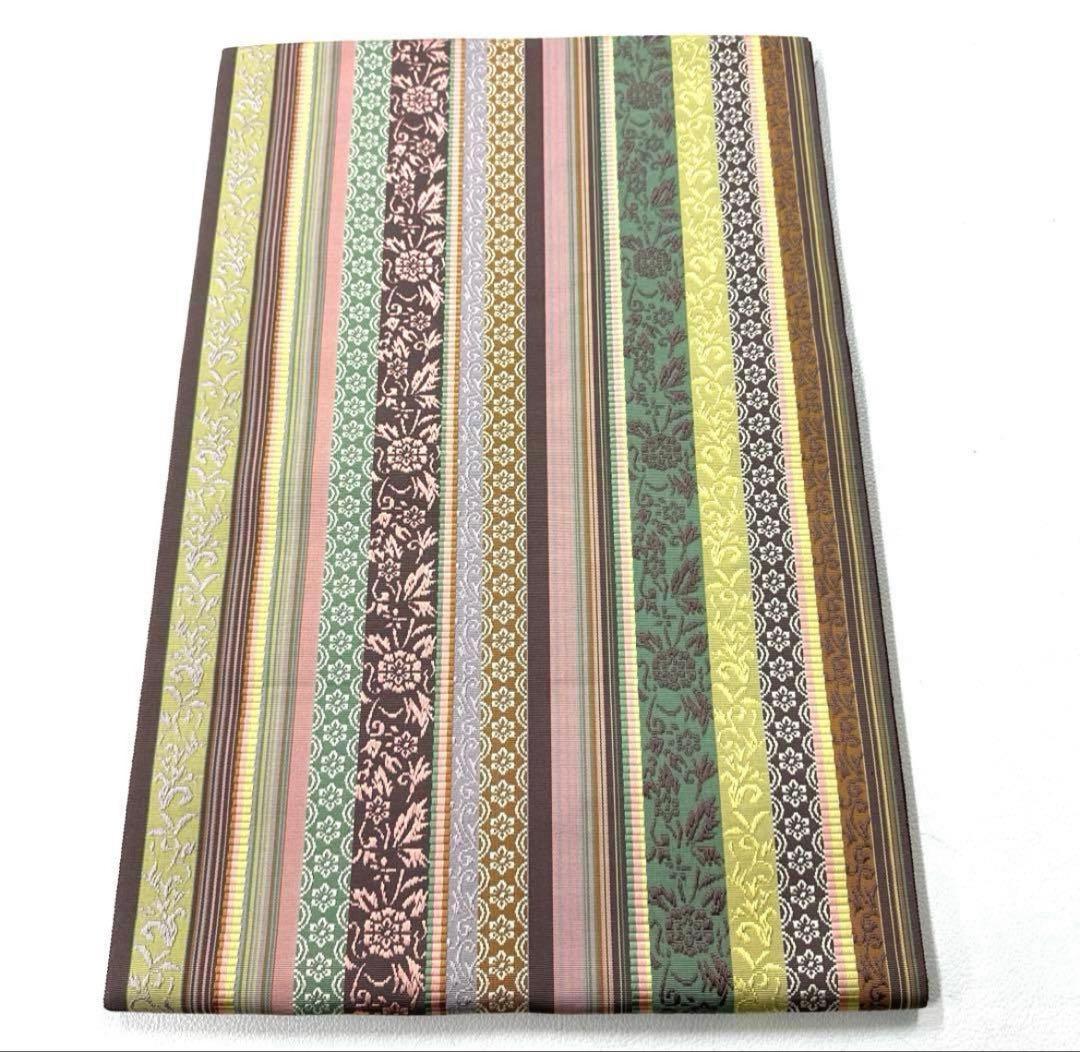 専用帯5874 4705 二点セット ●高級 正絹 小千谷紬 両面全通