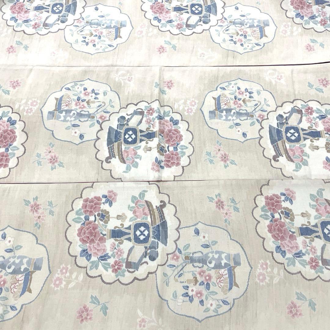 専用帯5874 4705 二点セット ●高級 正絹 小千谷紬 両面全通