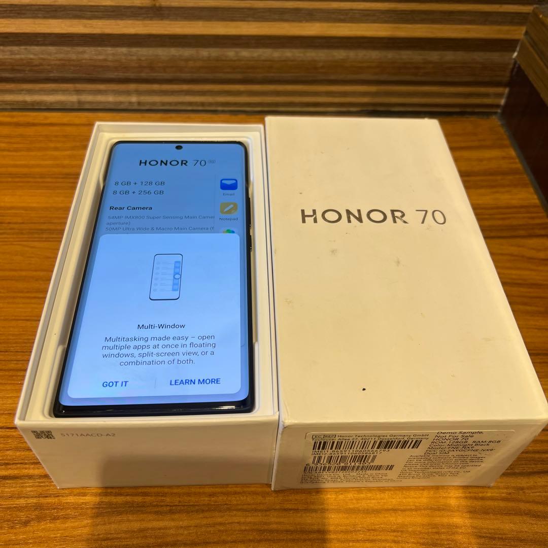 HONOR 70 ブラック 6.67インチ デモ機