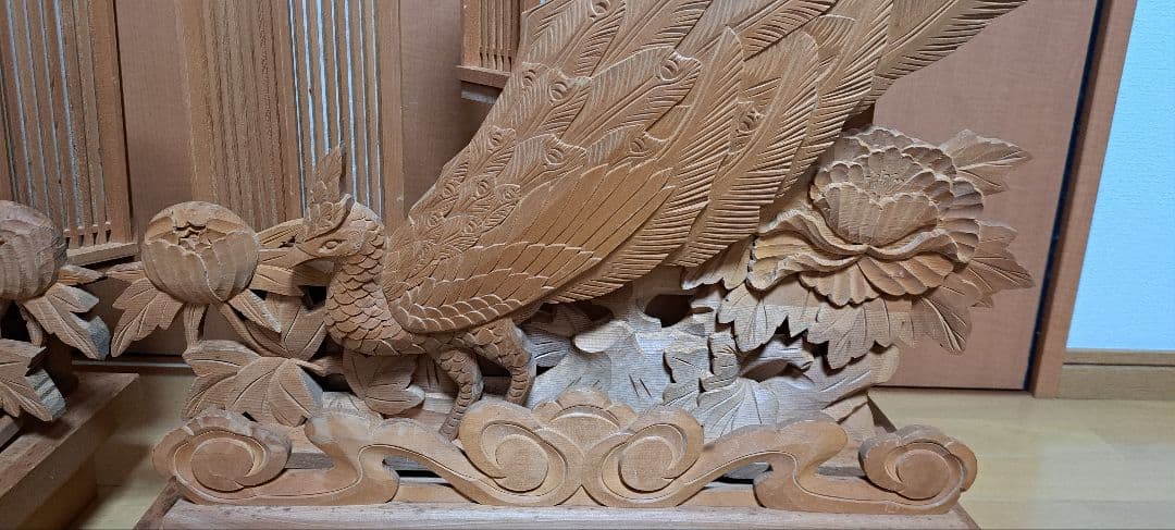 木工品 灯籠 3連1対タイプ　高さ約80cm