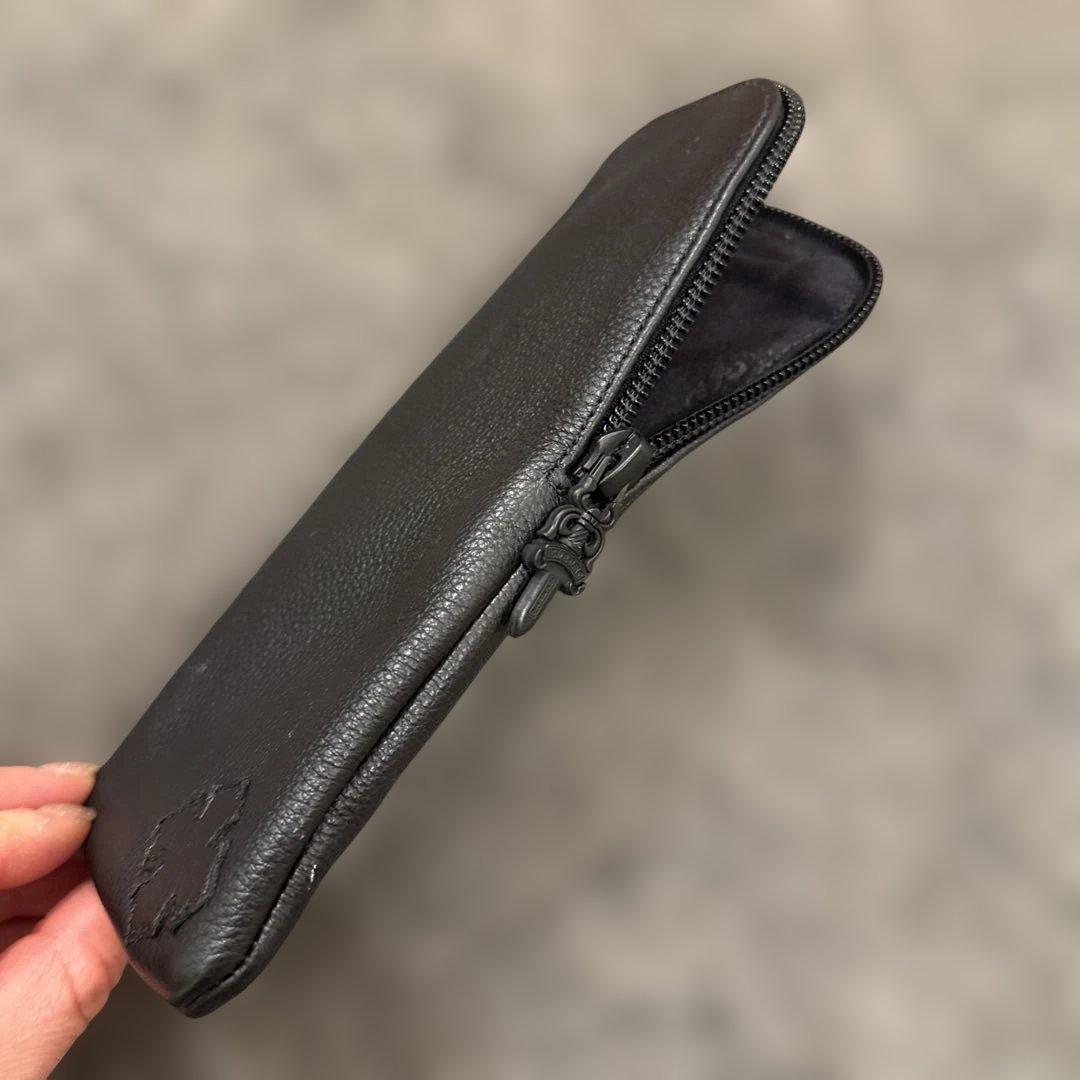 クロムハーツ　黒いレザー メガネケース