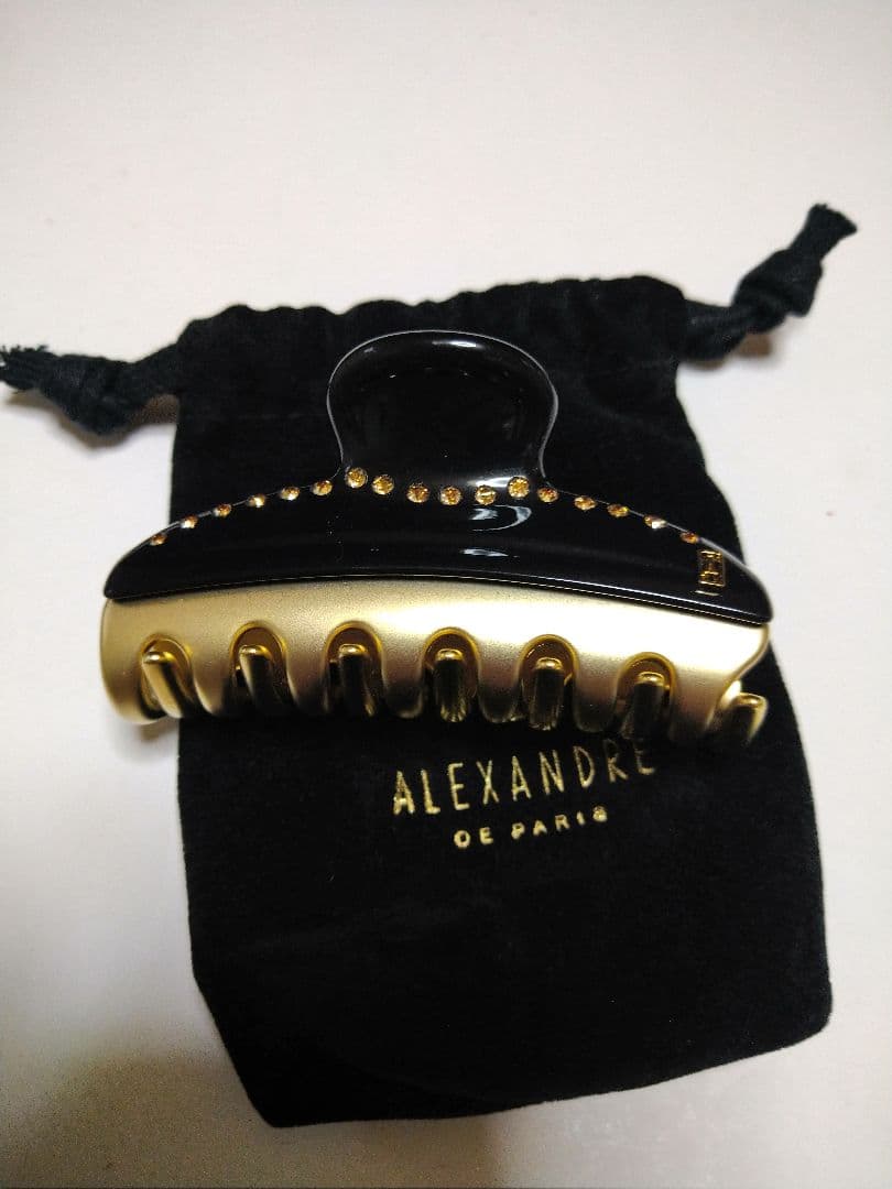 ALEXANDRE DE PARIS ヘアクリップ 黒/金
