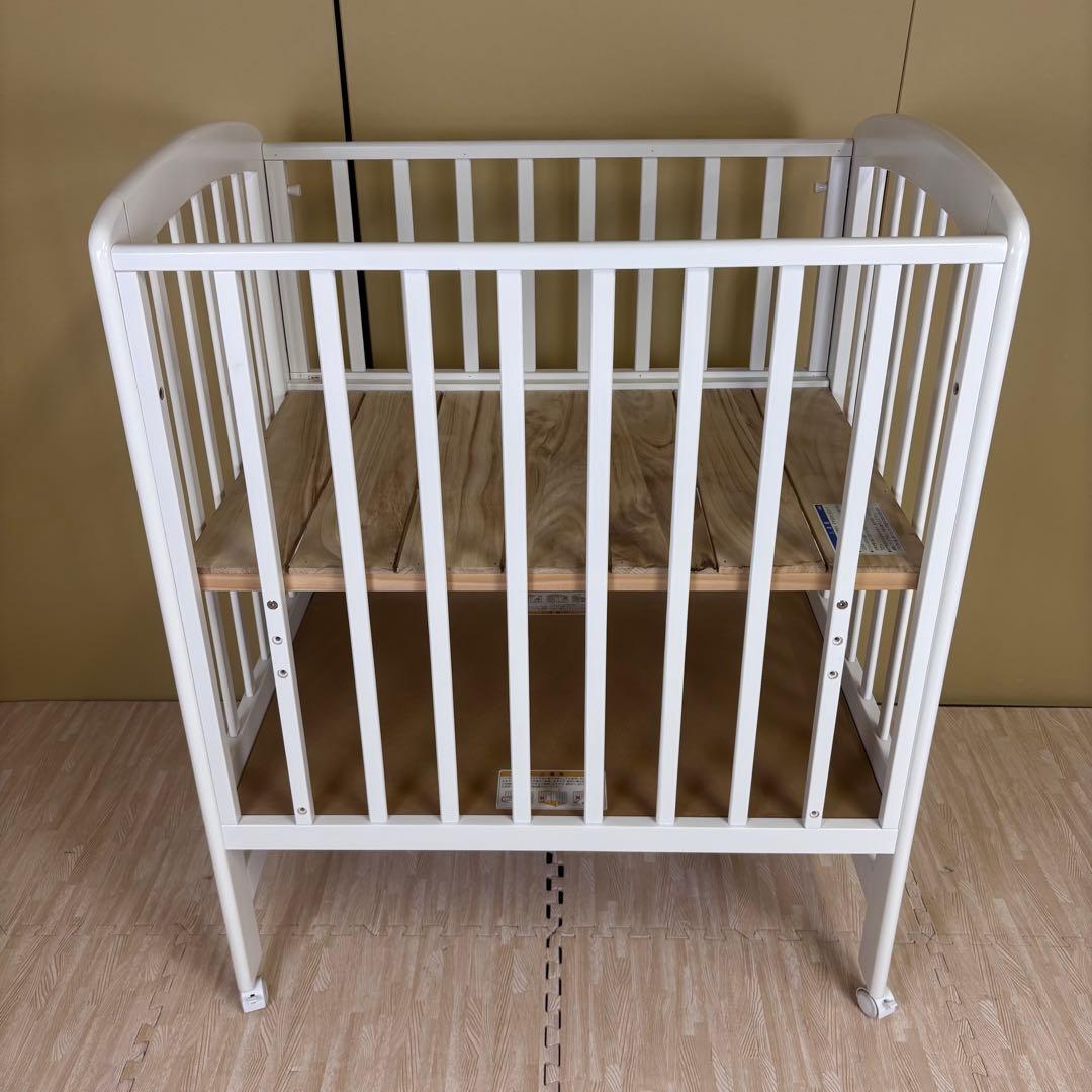 ☆除菌清掃済☆　☆極美品☆　カトージ　ハイポジションミニベッド　アーチ　ホワイト