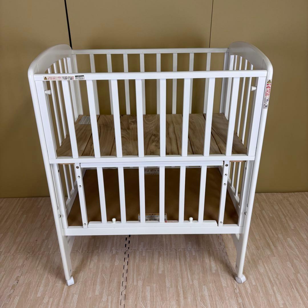 ☆除菌清掃済☆　☆極美品☆　カトージ　ハイポジションミニベッド　アーチ　ホワイト