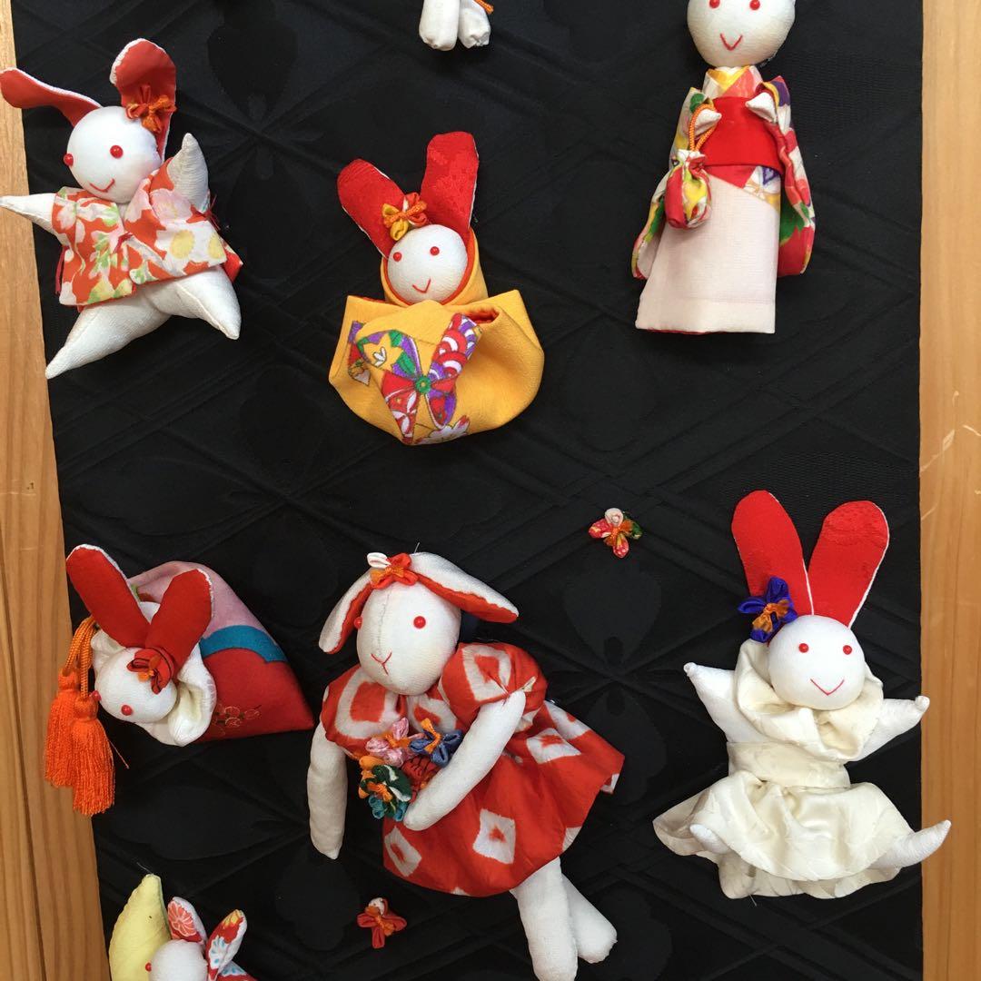 ❤️うさぎさん19匹の手作りタペストリー❤️