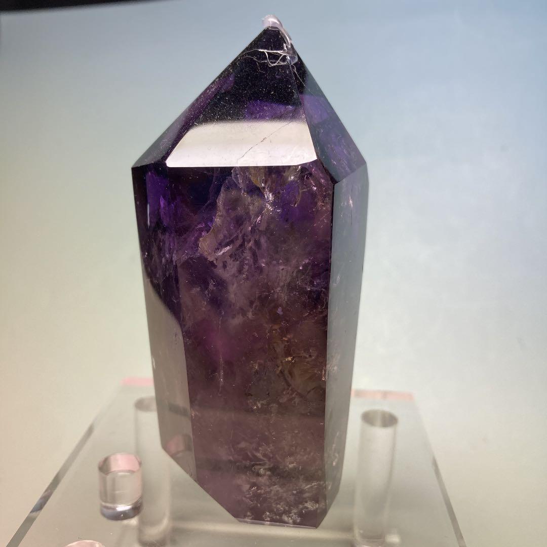 ちゅんちゅんアメジスト　ポイント　虹、キラキラ有り　345g