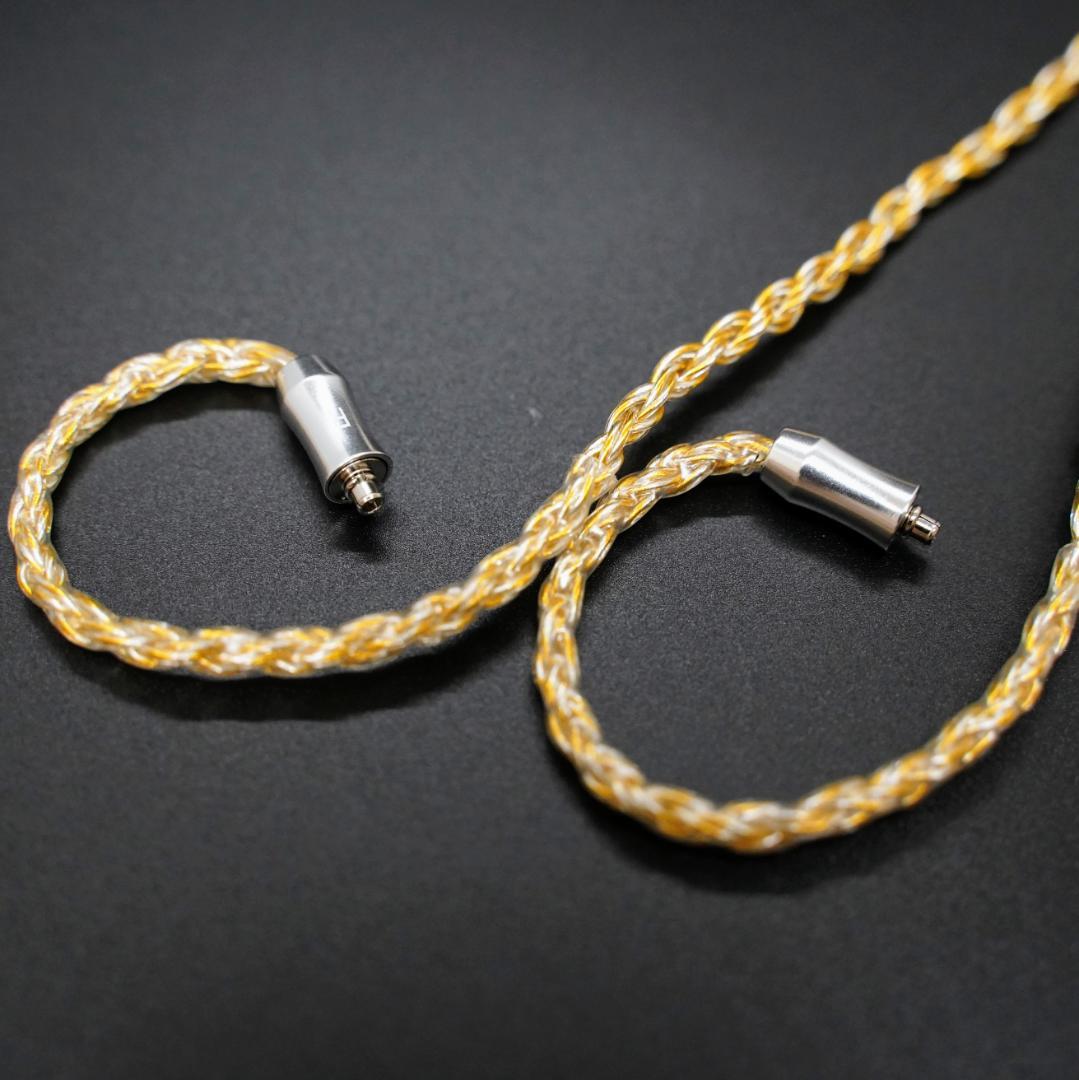 超希少!16芯金銀線撚り合わせリケーブル膨張MMCX/3.5mmミニプラグ