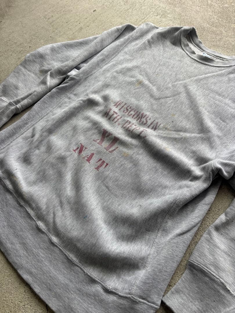 80s チャンピオン スウェット前期 ステンシル ビンテージ 襤褸