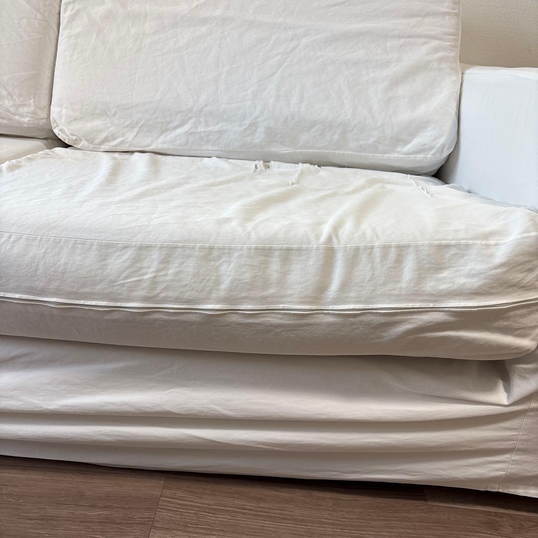 無印良品 ソファ 幅190cm 2〜3人掛け 布製 ホワイト 白色 SOFA