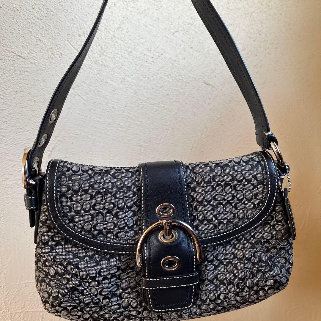 COACHソーホーシグネチャー　アクセサリーポーチ/ワンショルダーバッグ