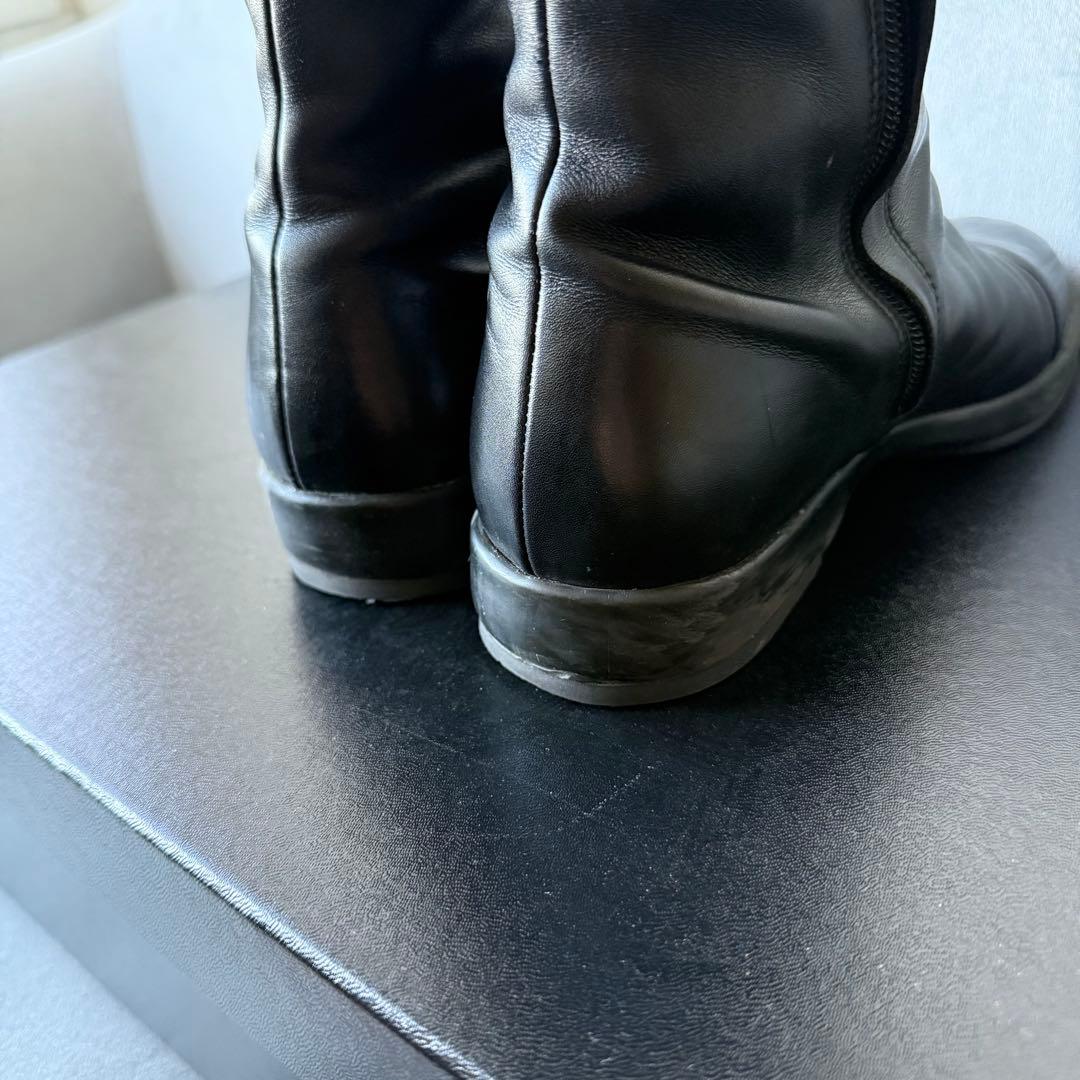 シャネル ロングブーツ ブラック ココマーク レザー 36 23cm