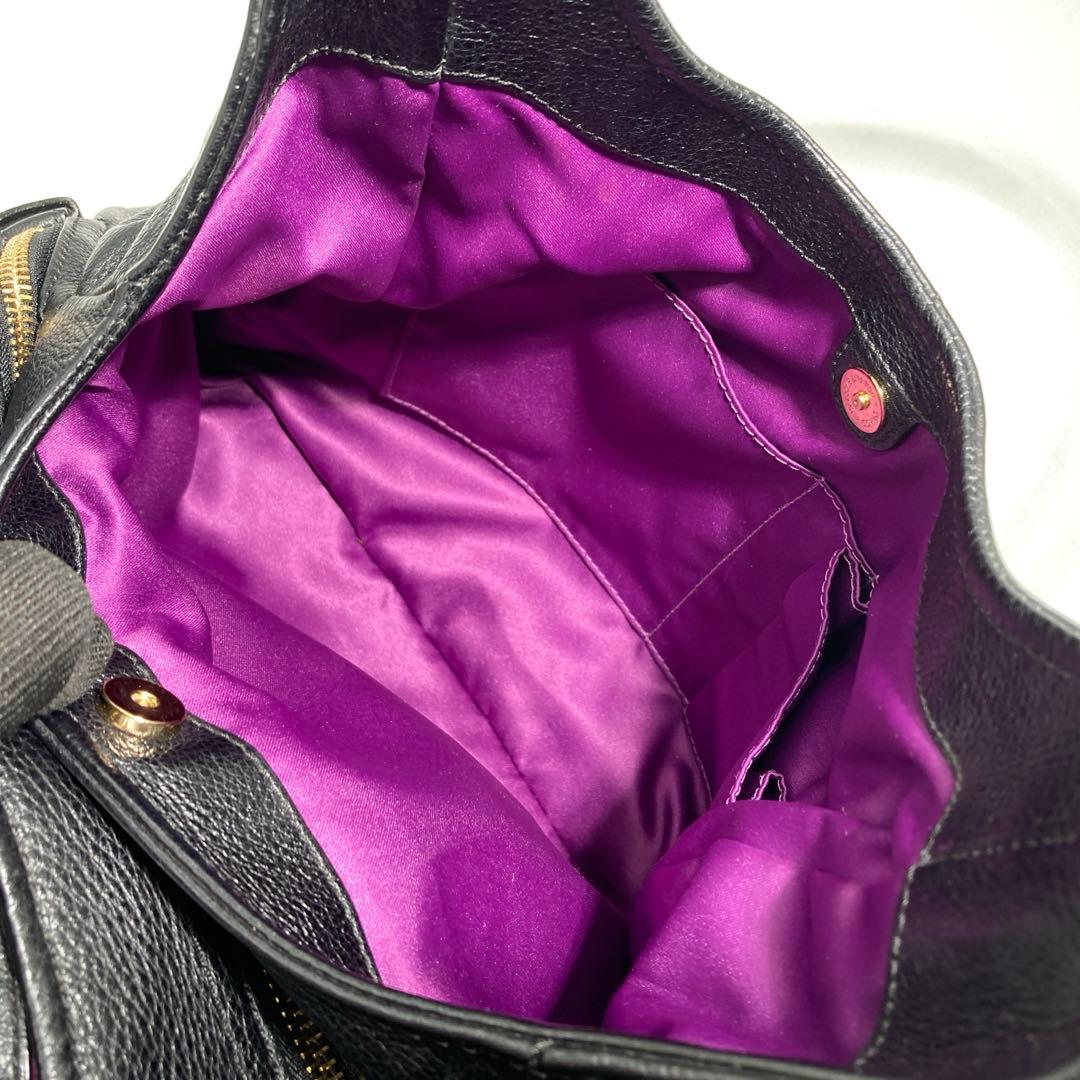 ⭐️美品⭐️コーチ ショルダーバッグ レザー ブラック ゴールド 肩掛け