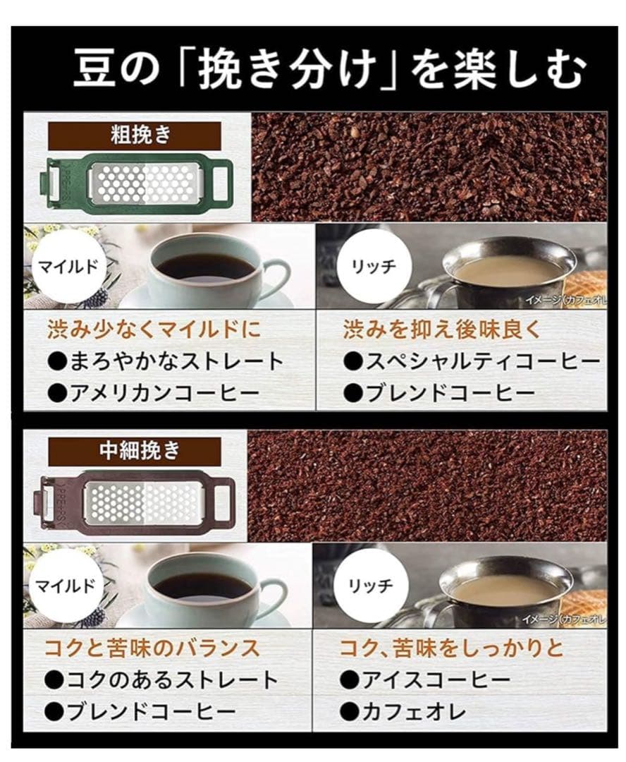 パナソニックNC-A57-K ブラック コーヒーメーカー デカフェ豆コースあり