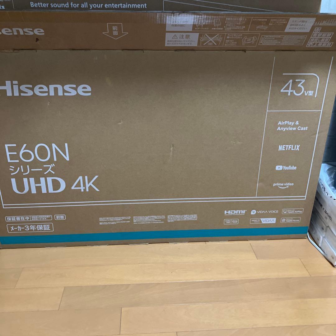【ジャンク品】Hisense 液晶テレビ 43V 43E60N