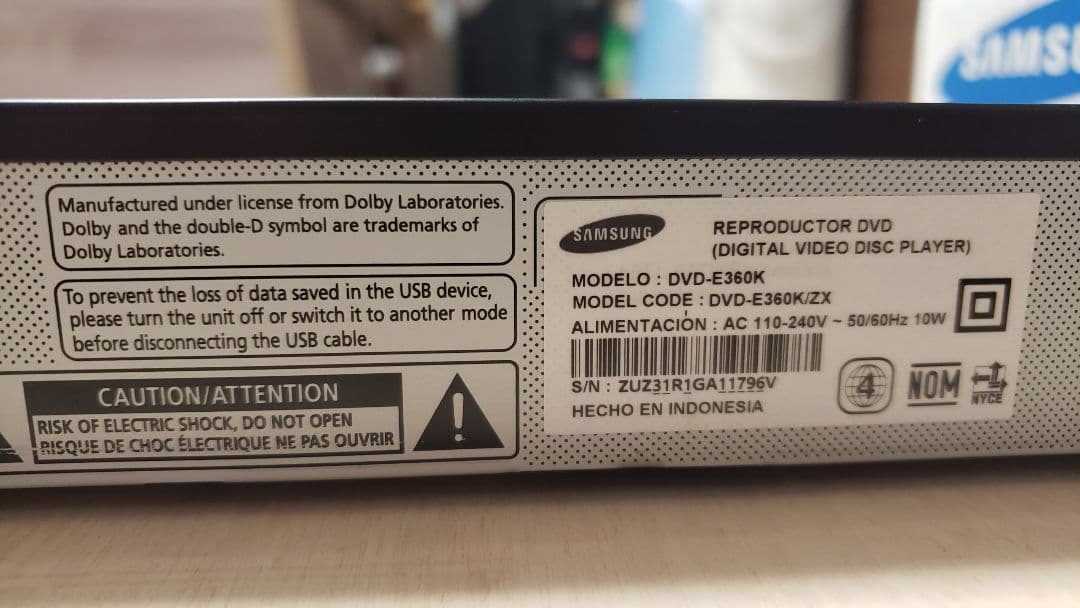 【美品】SAMSUNG リージョンフリー DVDプレーヤー