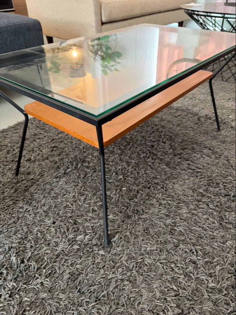 Francfranc　メリオル　コーヒーテーブル　ガラス天板