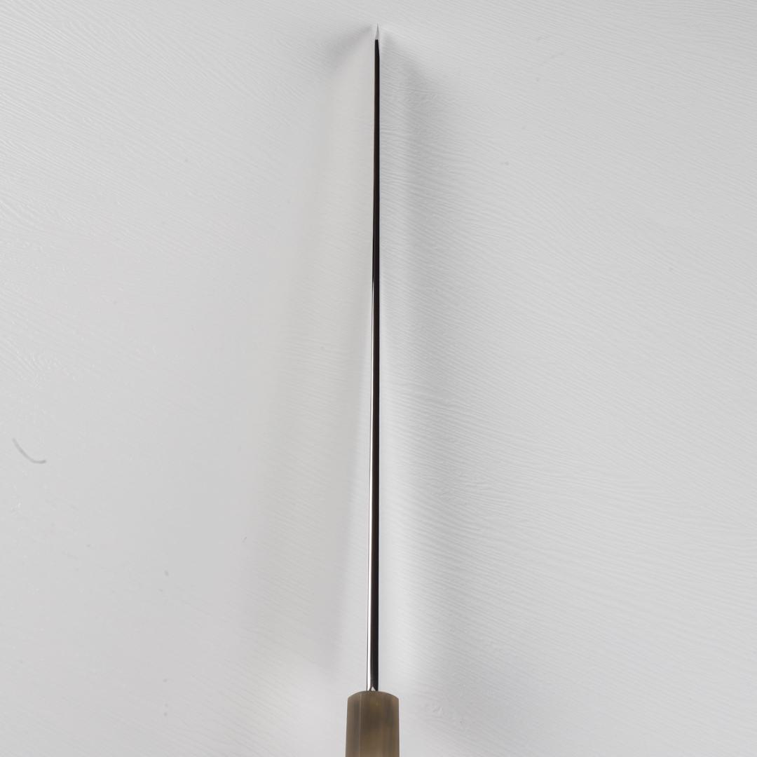 7399切付柳刃包丁 尺 ウルトラ鏡面仕上げ 刺身包丁 スネークウッド八角柄