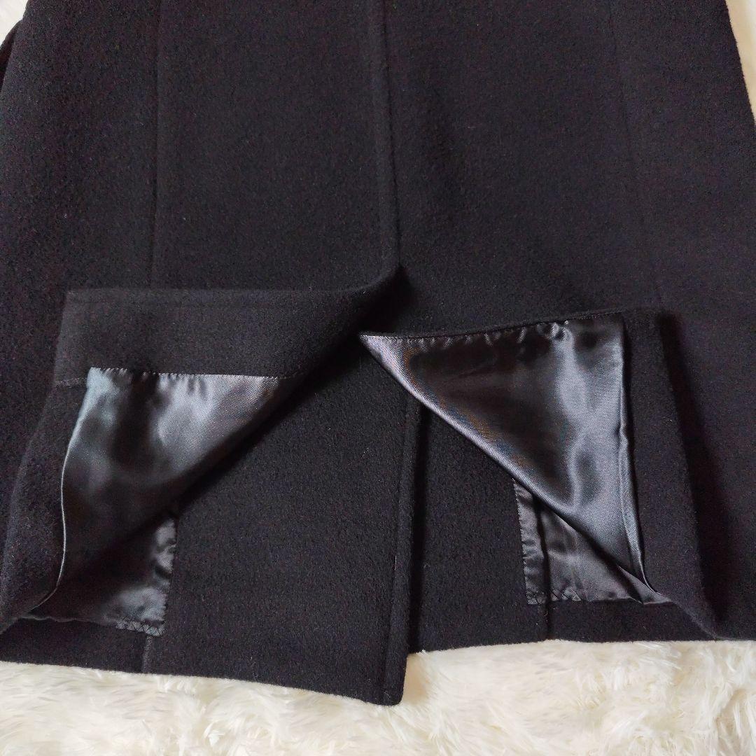 【美品】ラルフローレン　ダブルブレスト　ウールコート　9号　ブラック