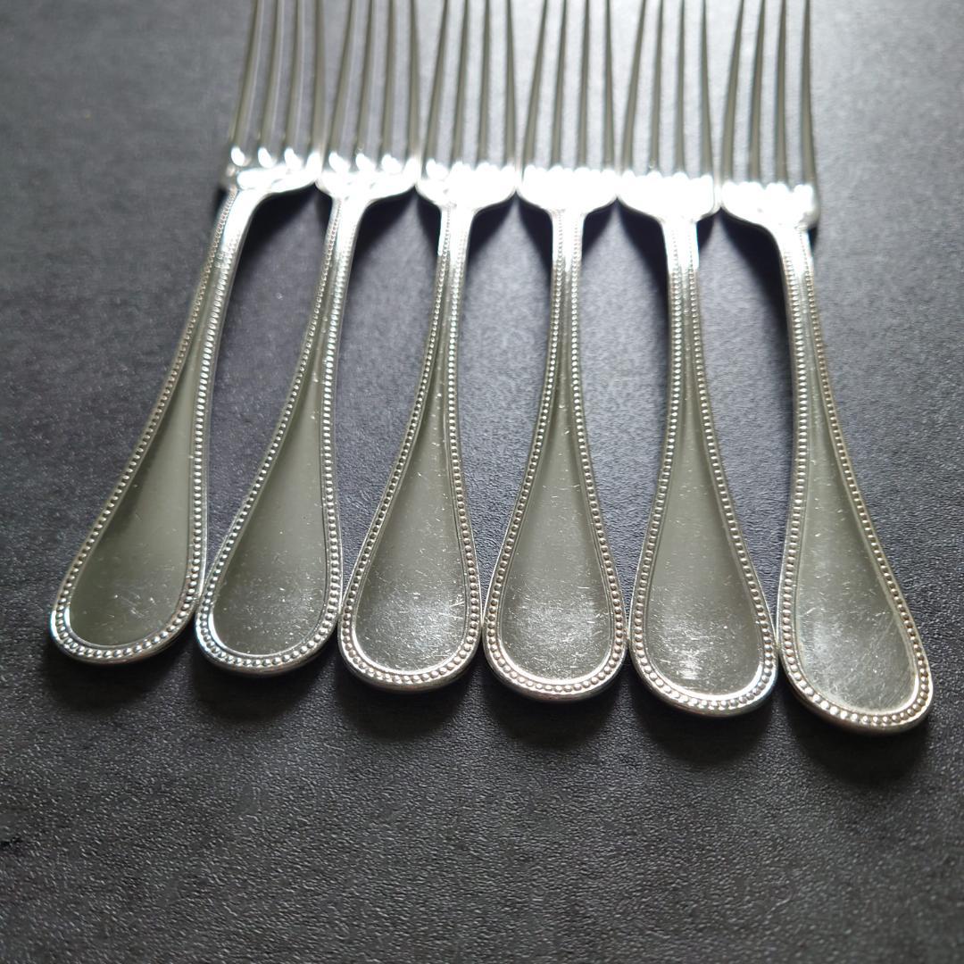 希少 クリストフル パール デザートフォーク 6点