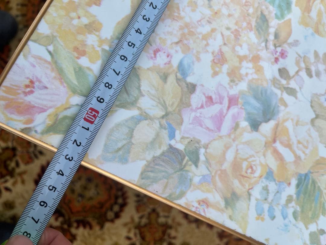 3段 キッチンワゴン レトロポップ 昭和レトロ 花柄 インテリア 当時物