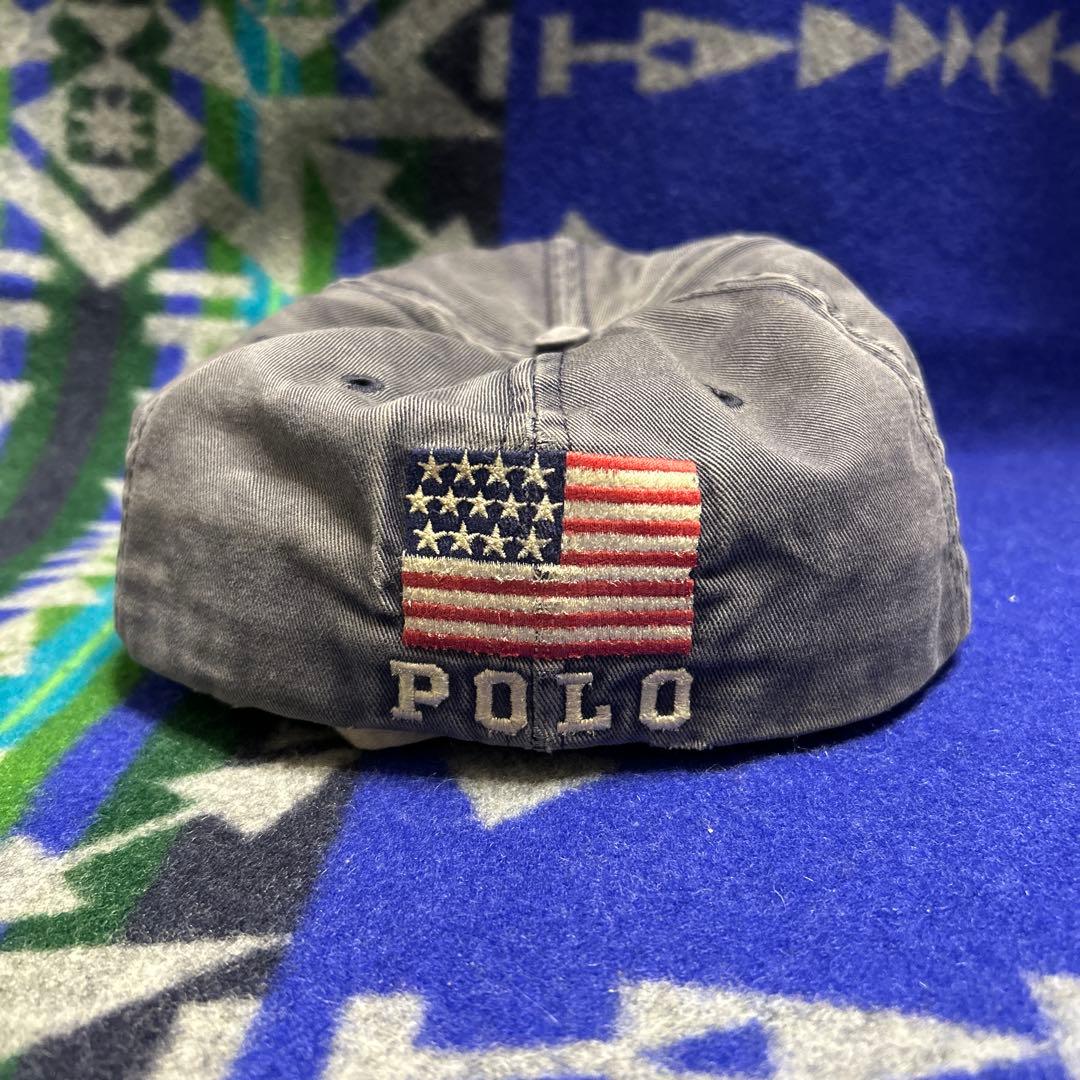 90s POLO SPORT USA刺繍 6パネルキャップ USA製