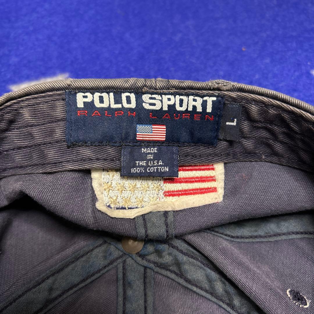 90s POLO SPORT USA刺繍 6パネルキャップ USA製