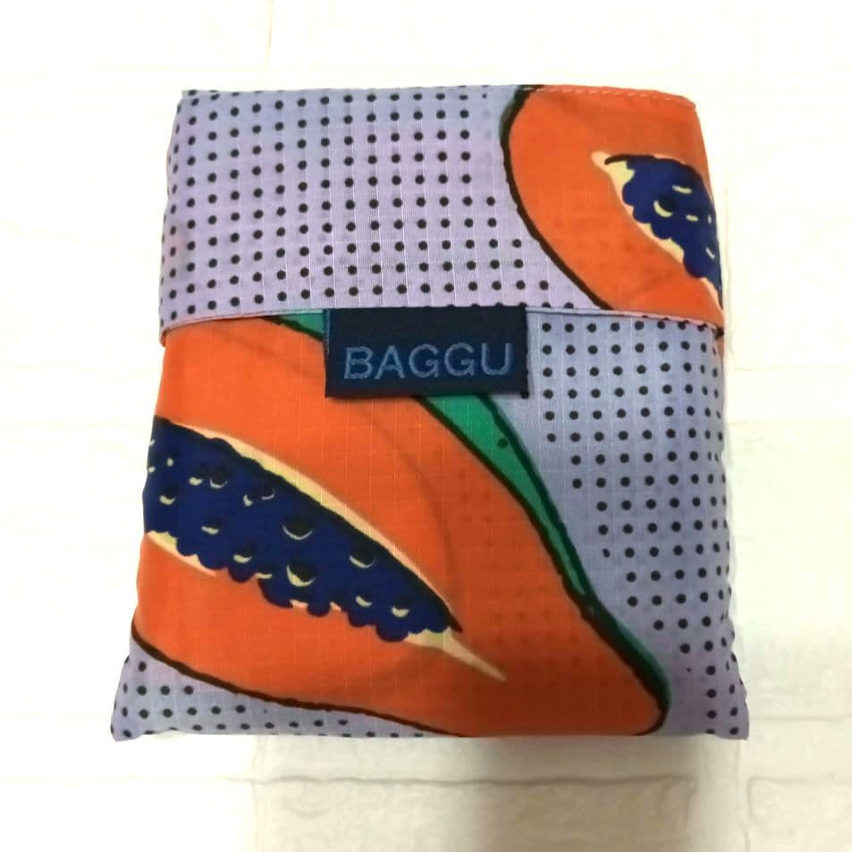 美品【BAGGU】ブルー パパイヤ スタンダード Blue Papaya バグー