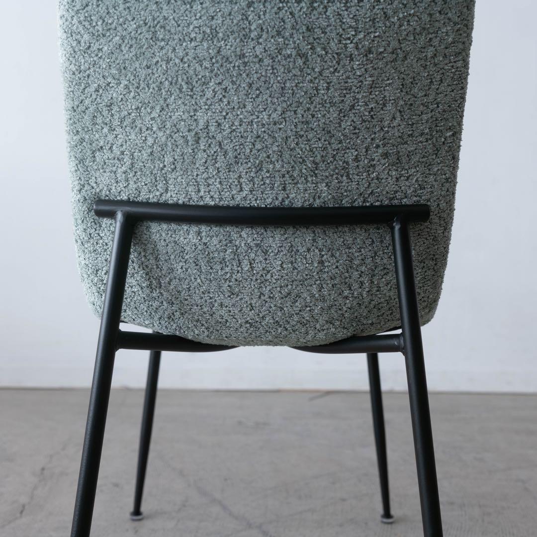 グリーン ファブリック ダイニングチェア