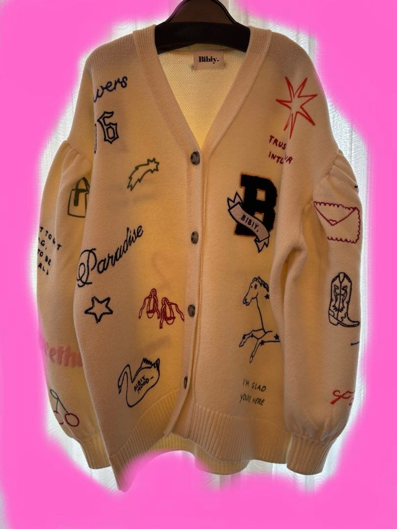 Bibiy. アートプリント カーディガン