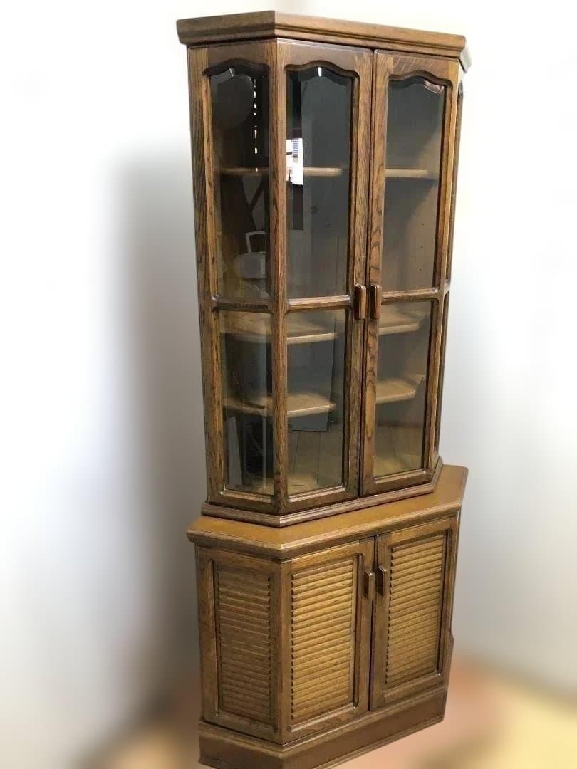 【送料無料】池太木工 シャネル コーナー飾棚 ガラスキャビネット 250720-