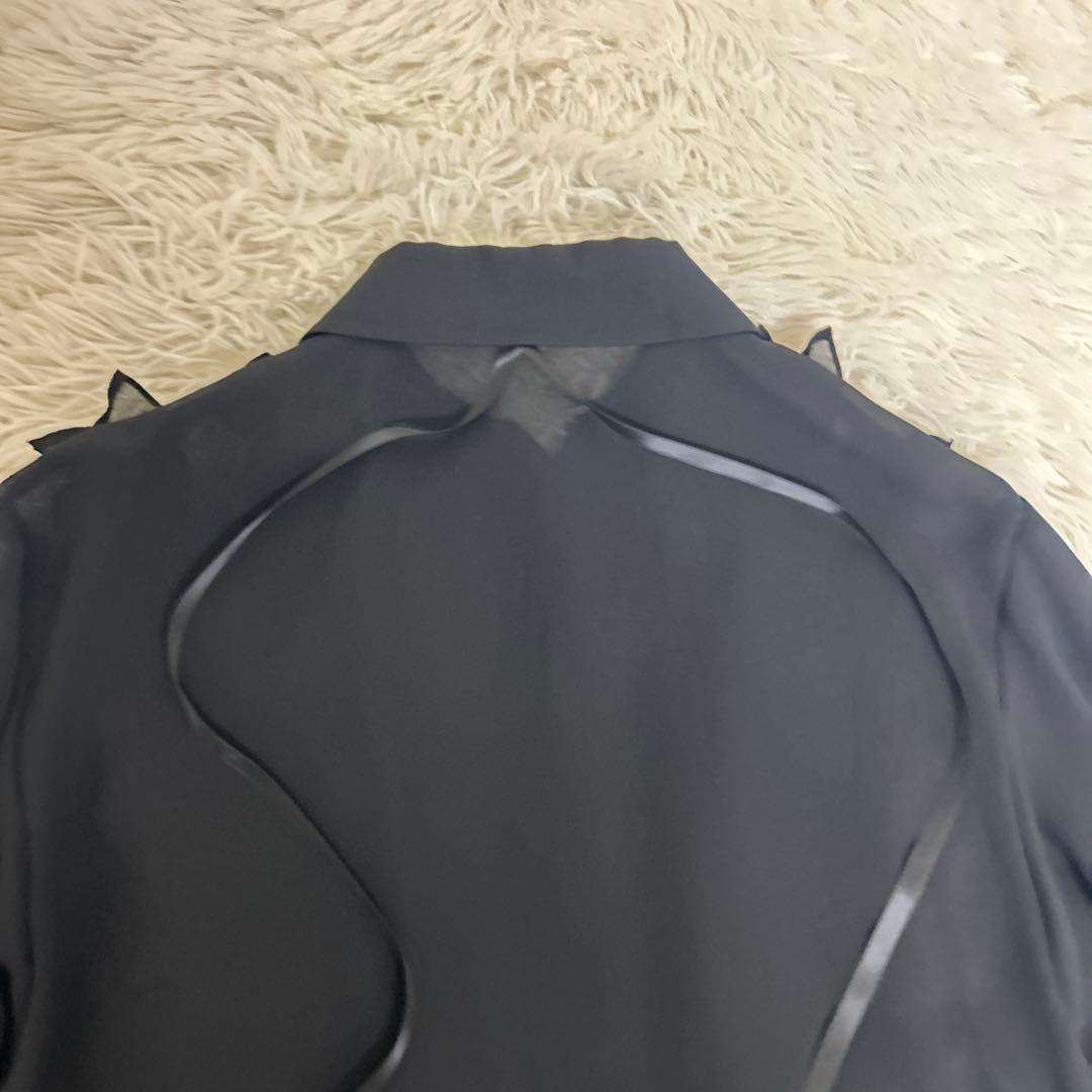 【未使用タグ付き】イヴサンローラン ブラウス シャツ リボン　ポリエステル100