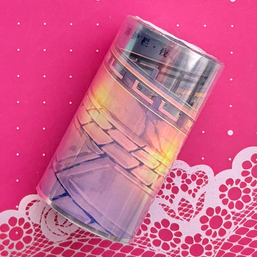 PET 斜护栏・夜 7cm×5m 海外マスキングテープ ガードレール