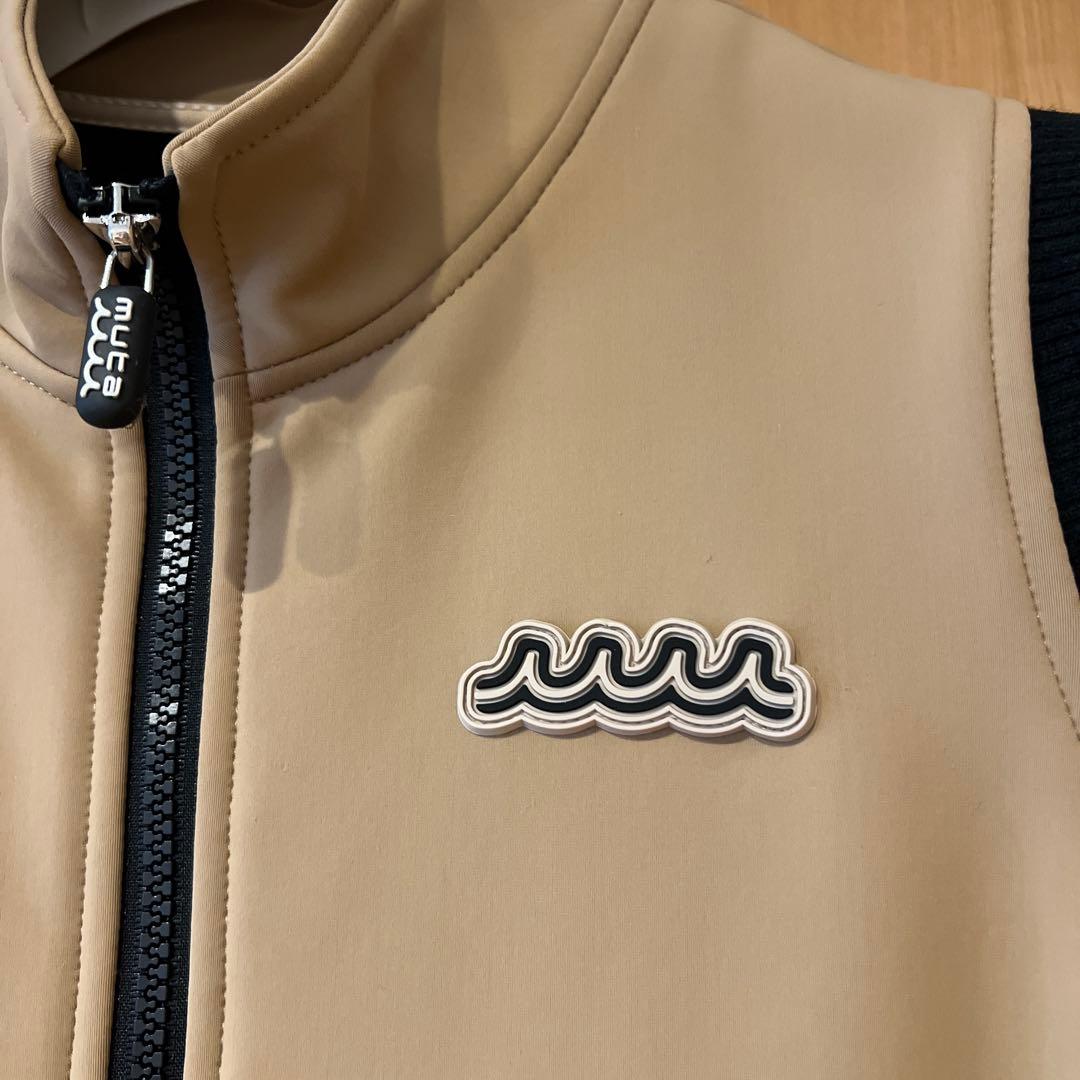 ムータマリン　ベージュ ジップアップ ワンピース