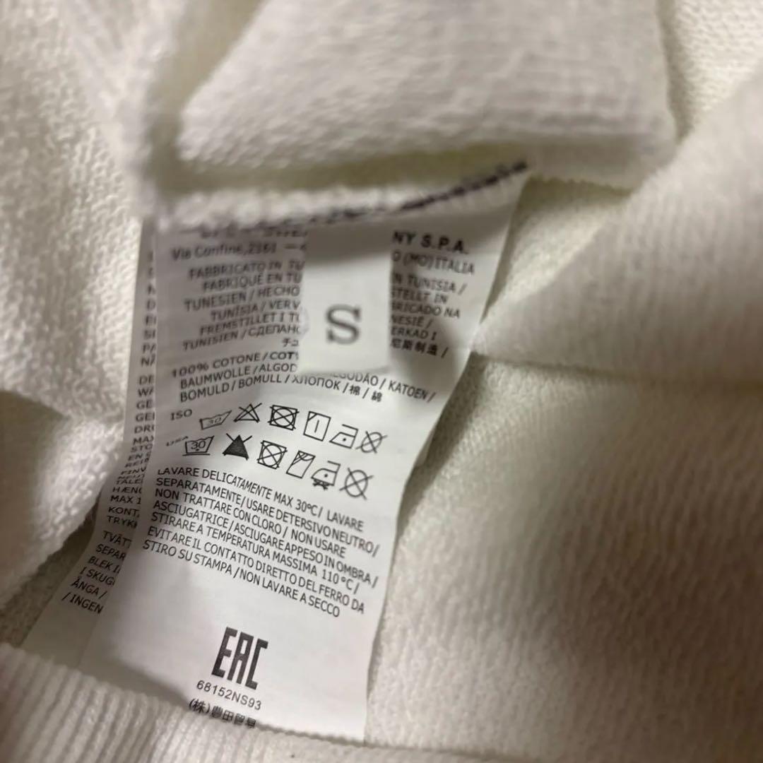 ストーンアイランド ホワイト クルーネック スウェット トレーナー