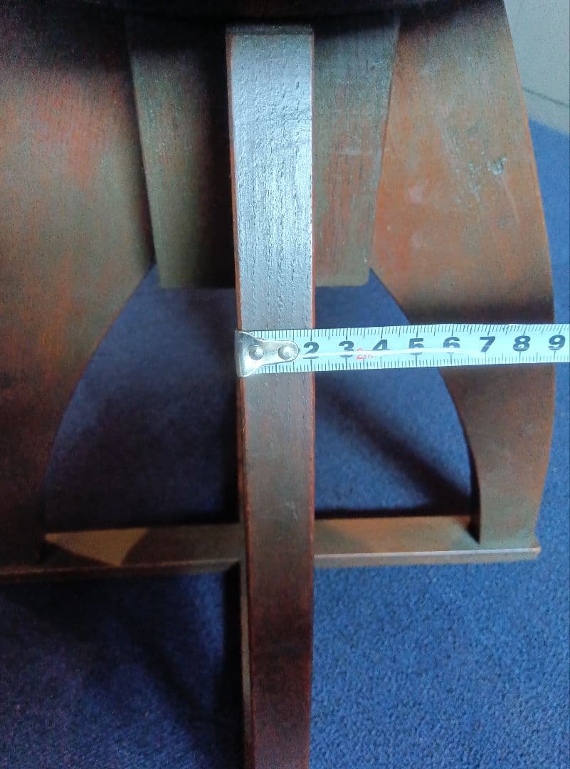 古いスツール　ビー玉　ガタつき　ヴィンテージ　昭和レトロ