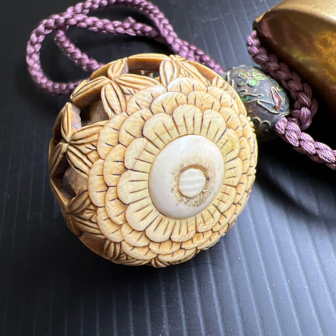 梶川作　極上蒔絵印籠　蓋無木箱付　71g 東Y7-0710⭐︎2F