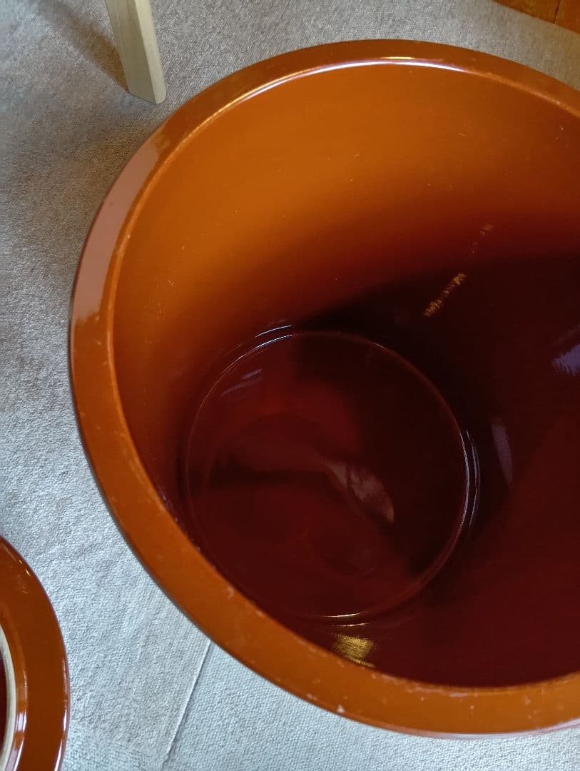 常滑焼 久松窯 切立 蓋付き 10号　美品 漬物桶　梅干し壺