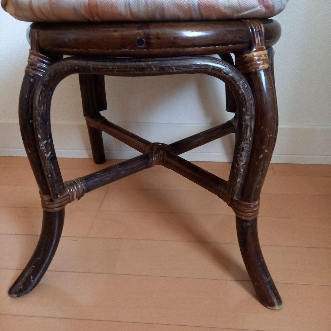 【無料配送(関西周辺)お値下】籐家具　ラタン　ドレッサー　椅子セット