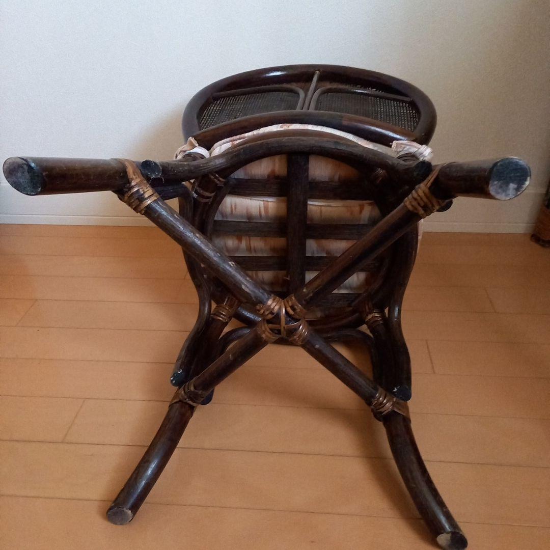 【無料配送(関西周辺)お値下】籐家具　ラタン　ドレッサー　椅子セット