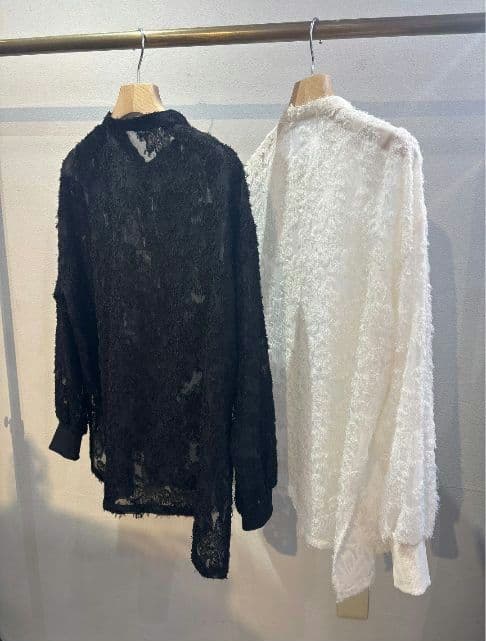 【シャンドゥラローズ】カットジャガード長袖シャツ