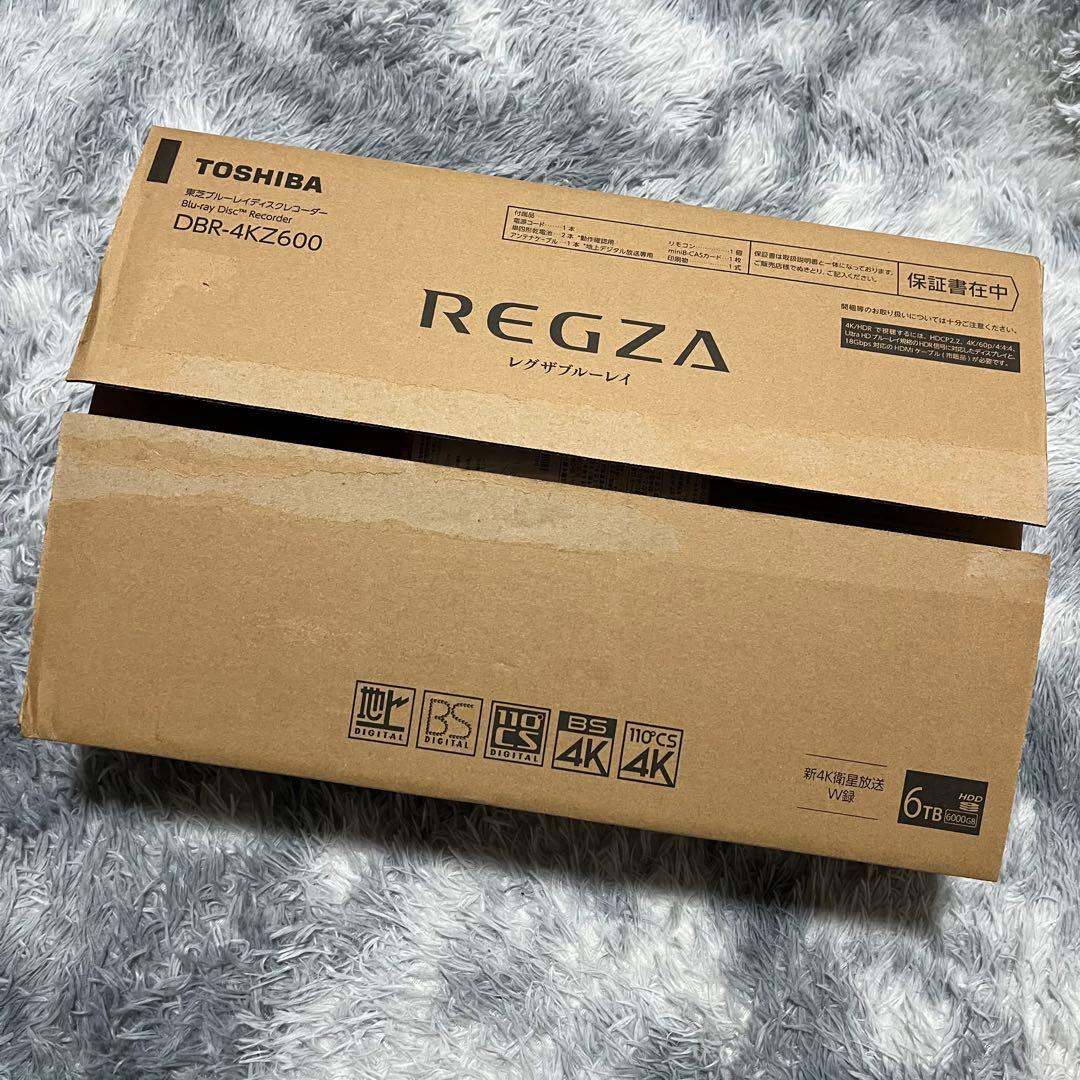 25年製　東芝　REGZA 4K 6TB DBR-4KZ600