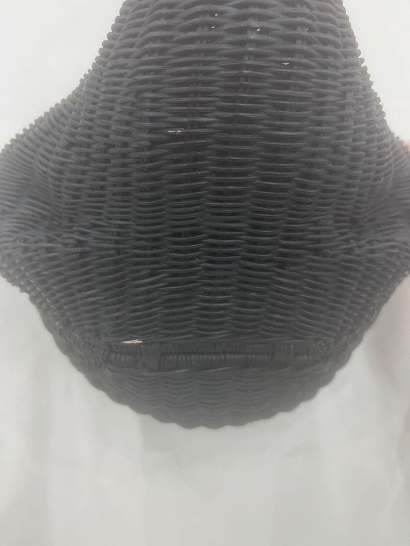 ミッキー型 ブラック かごバッグ