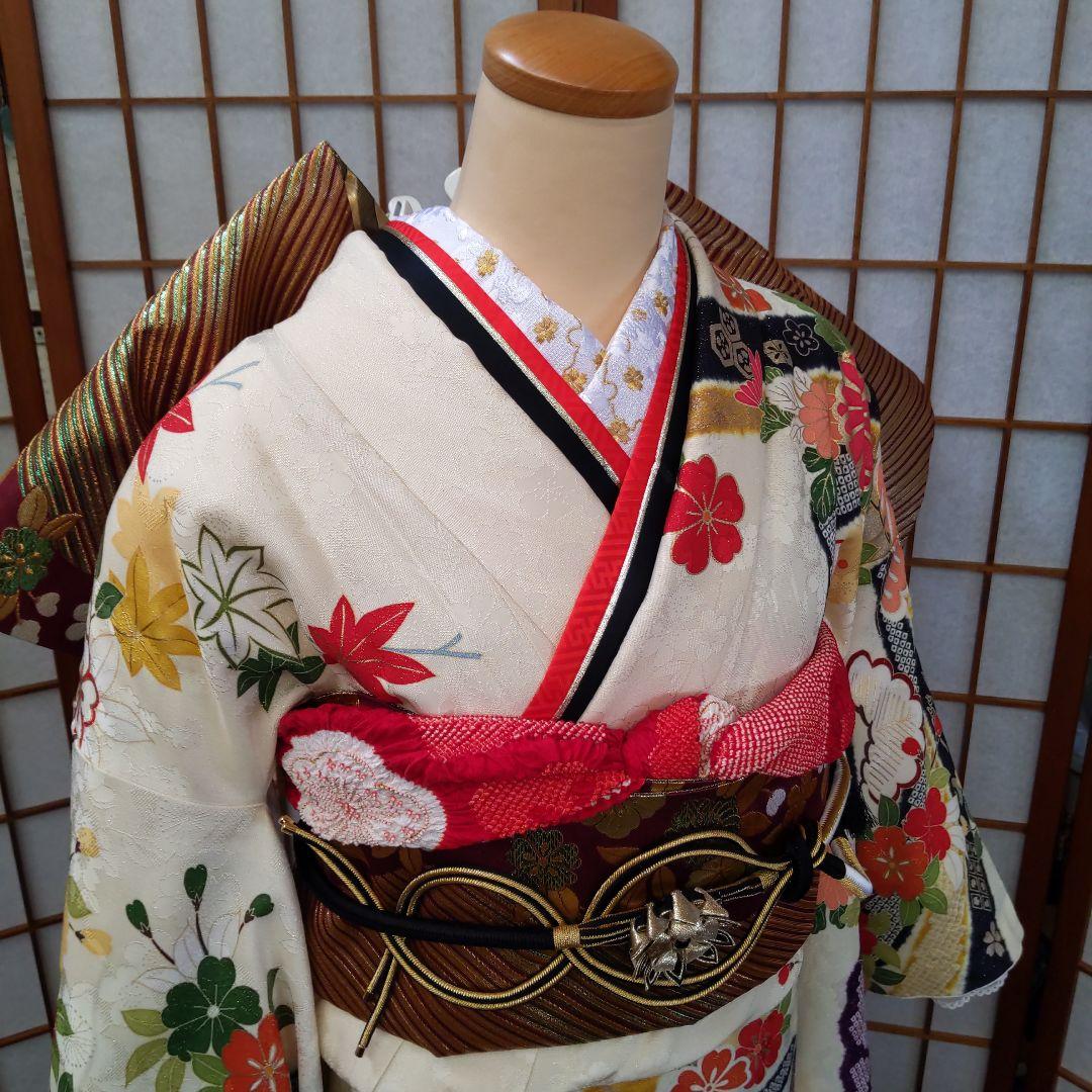 457❤迎春❤ 金通し　古典柄　正絹振袖8点フルセット　成人式卒業式謝恩会結婚式