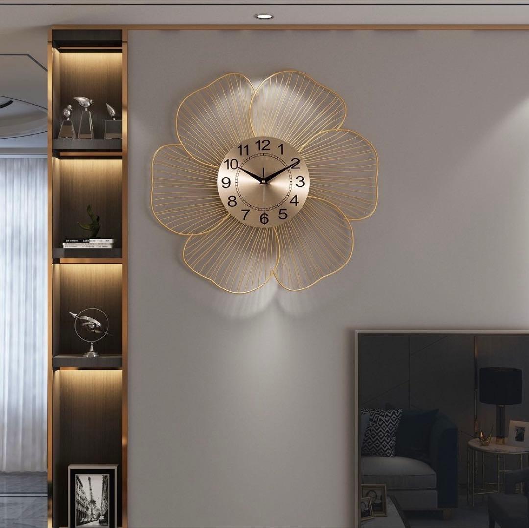 ✨ 大きめ壁掛け時計モダン おしゃれ 静音 インテリアデザイン時計 新居祝い✨